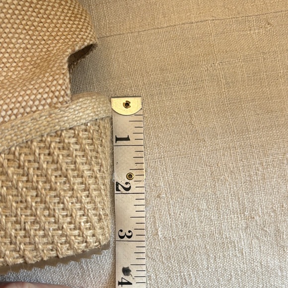 Anne Klein Beige Elastic Ankle Wedge Espadrilles - Picture 9 of 9